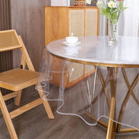 Transparent PVC Round Tablecloth with Locked Edges