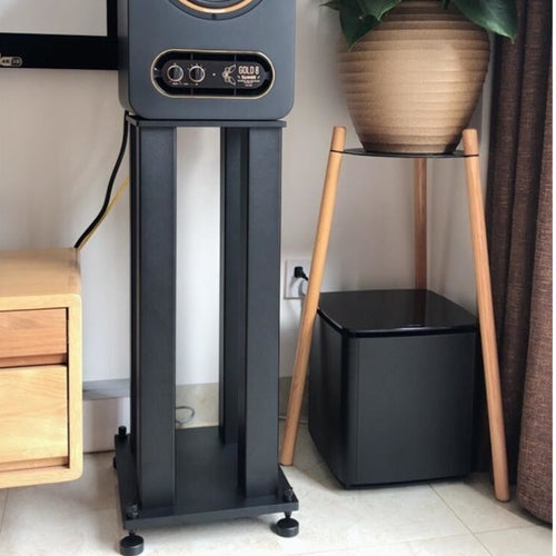 2 Pieces Bookshelf Speaker Stand Sturdy Base Floor Speaker Stand Super-Stable Design for Audiophiles, Home Theater Enthusiasts, Listening Room, Studio