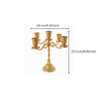 Candelabra with Pedestal Base Elegant Metal Candle Holder Luxurious for Banquets