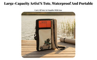 Foldable Lightweight Sketching Stool Compact Folding Stool with Backrest Lightweight Travel Chair for Artists, Fishermen, Fishers, Picnic, Beach, Hiking