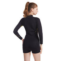 2.5MM潜水服女冬季保暖连体游泳衣水母衣冲浪服浮潜长袖ins潜水衣
