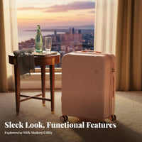 Rolling Suitcase Silent Wheels Trolley Case Sturdy for Vacation, Men, Travelers