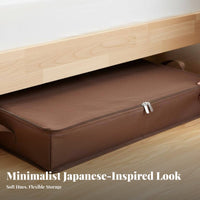 Underbed Storage Box Space Saving Under Bed Storage Container Large Capacity Foldable Textile Organizer for Students, Closet