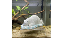 Arctic Animal Ice Float Waterproof Buoyant Arctic Bear Statue Whimsical Charm Resin Animal Statue for Garden, Courtyard