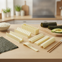 7 Pieces Sushi Press Kit Easy to Use Sushi Press Set Beginner Easy-to-Use Culinary Prep Tool