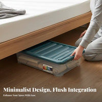 Rolling Underbed Container Wheeled for Mobility Organizer Box Large Capacity
