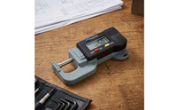 mm/inch Conversion Thickness Measuring Tool with LCD Display Metric Imperial Thickness Gauge with LCD Handheld Caliper Instant for Leatherworkers, Machinists, Sewing Hobbyists, Leatherwork, Metalworking, Workshops