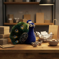 Peacock Soft Toy Soft Peacock Stuffed Animal Cute for Kids, Playroom