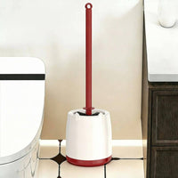 Toilet Brush and Holder Set Compact Design Deep Cleaning Toilet Brush