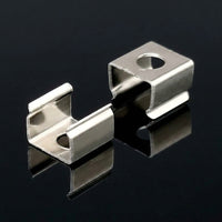 Stainless Steel Screw Mounting LED Strip Holder for Secure Installation, LED Strip Bracket with Screws, U-Shaped Metal Cabinet Lighting Clips