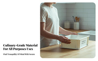 utilitarian and design Lidded Storage container Food-Grade Stackable Tote with Lid Multi-Functional multipurpose Container Built-in Handles for homeowners, Office Workers, Garage, Workshop, Bedroom, Basement