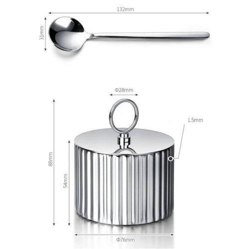 Lidded Seasoning Container Dust-Resistant Seasoning Pot with Measuring Spoon Food-Grade Storage Container Set for Restaurant, Dining Table