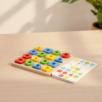 Child-Centered Geometric Matching Toy Sorting Wooden Shape Puzzle Hands-on Shape Sorter Cognitive for Preschoolers