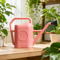 Garden Watering Can with Long Nozzle and Removable Diffuser, 3 L, Plastic, Brown