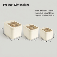 Rice Storage Container, Airtight Food Storage, Dry Food and Grains, Home Kitchen #variant:12.5L