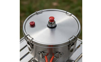 Micro Pressure Cooker Locking Lid Outdoor Cookware Stovetop Safe