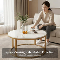 2 Pieces Round Nesting Table Set Modern Minimalist Cylindrical Nesting Stands Light Luxury modern designSaving for Small areas