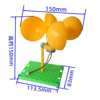Miniature Vertical Axis Wind Turbine Model Compact Wind Power Generator Model Portable Science Project Lightweight for Students