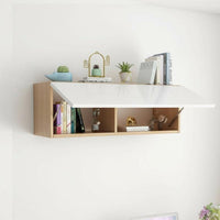 Space-Saving Design Floating Shelving Unit Versatile Use Flip-up Door Floating Cabinet Easy Installation Wall-Mounted Furniture Sturdy Construction for Apartment Dwellers, DIY Enthusiasts, Living Room, Bedroom, Home Office, Bathroom