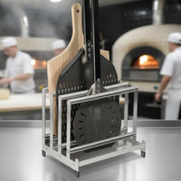 Pizza Peel Ventilated Rack 304 Stainless Steel Pizza Peel Paddle Holder Rack Food Storage for Restaurants