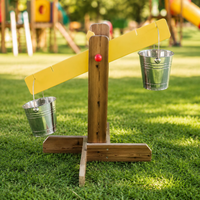 Wooden Balance Scale, Childrens Play Scale 80x60x70cm, Nursery Balance Scale for Preschool Sand & Water Messy Play