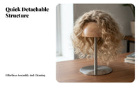 Hat Display Stand Round Base Wooden Hat Stand Vertical Post