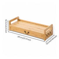 Tea Rack with Drawer Decorative Tea Organizer with Drawer Elegant Desktop Teaware Holder for Desk Corner