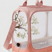 Bird Carrier and Parrot Travel Bag, Oxford Cloth Pet Bird Bag with Transparent Breathable Window, Portable Bird Cage for Small Parrot Parakeet