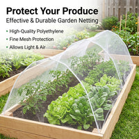 White Polyethylene Fruit Tree Netting, Garden Netting for Harvest Season, Bird Netting for Garden Protection, Plant Netting