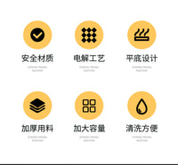 特大不锈钢方盆长方形方盘带把手商用大号餐盆子猫砂盆炸锅盆