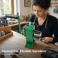 Mountable Earring Making Machine Lever Handle Manual Forming Tool Compact Circlet Former Bender Gear Driven
