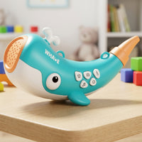 Toy Whistle with Strap Rechargeable Whale Whistle Whistle Light-up Musical for Children, Pretend Play, Breathing Practice