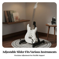 V-Shaped Guitar Stand Lightweight Portable Guitar Floor Stand Padded Protection Universal Instrument Holder for Travel