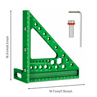 Multifunction Angle Measuring Ruler Rust Resistant Woodworking Protractor