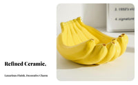 Banana Shaped Dish Multi-Use Ceramic Banana Bowl Versatile for Kitchen Counter