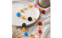 Garland with Velvet Pumpkins Fall Table Centerpiece Lightweight for Mantel, Party Backdrops