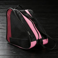 Mesh Roller Skate Bag with Helmet Pocket Breathable Triangular Skate Bag 3-Layer Zippered for Skaters, Skating Lessons