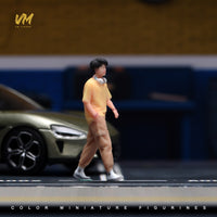 VM 1/64黄短袖插兜男生微缩人偶 微缩场景3D打印彩色手办摆件