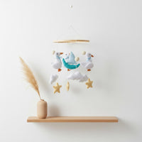 Textile Crib Mobile Handmade Baby Decor Visual Stimulation for Infants, Newborns