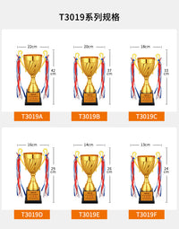 Metal Trophy Customizable for Graduation and Events 23-90cm Height Options