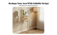 Folding surfaceMounted Clothes Hanger Foldable Design for Bathroom, Families