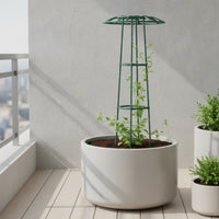 PE-Coated Umbrella Plant Trellis Antiruggine Traliccio a Ombrello Rustproof Garden Trellis with Support Rings Resistente Alle Intemperie for Gardeners, Potted Plants, Flower Beds, Balcony, Patio