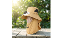 Cooling Solar Fan Hat Wide Brim Hat with Fan Breathable Adjustable for Gardening