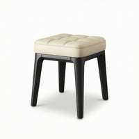 Square Stool Cushioned Padded Stool Upholstered for Living Room