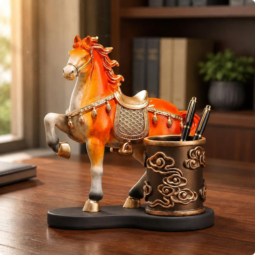 Horse Pen Holder Long-Lasting Horse Desk Organizer Easy to Clean for Study