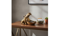 Hippo Figurine with Bowl Unique Candy Dish Eye-Catching for Console Table