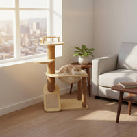 Large Pet Perch System with Space Capsule Stable and Sturdy Pet Perch System with Space Capsule Modern Design for Multiple Cats, Indoor, Living Room
