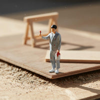 1/64 Scale Painter Figurine Realistic Design Miniature Construction Worker Model