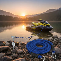 Elastic Bungee Docking Rope Quick Hook Bungee Mooring Line Stretchable Dock Rope for Marina, Beach