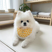 Cute Duck Print Dog Bandana and Scarf, Cloth Material Dog Bib with Tie-On Closure, Fashion Neckerchief for Small Medium and Large Samoyed Husky